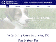 Tablet Screenshot of briarcrestveterinary.com